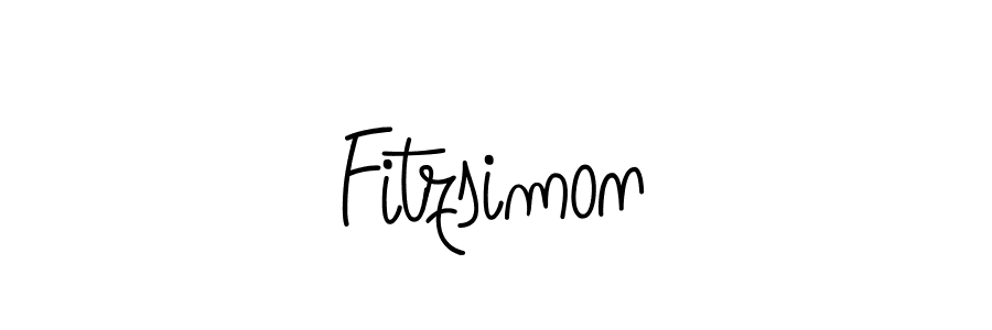 Fitzsimon stylish signature style. Best Handwritten Sign (Angelique-Rose-font-FFP) for my name. Handwritten Signature Collection Ideas for my name Fitzsimon. Fitzsimon signature style 5 images and pictures png