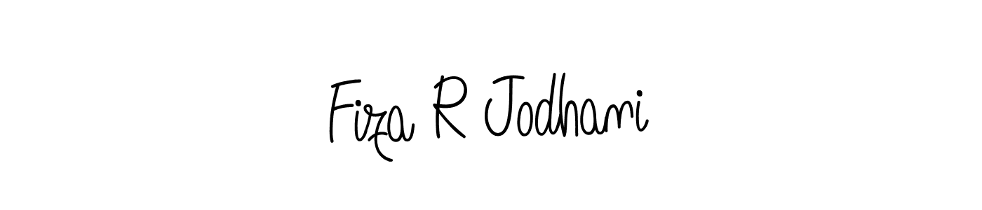 Use a signature maker to create a handwritten signature online. With this signature software, you can design (Angelique-Rose-font-FFP) your own signature for name Fiza R Jodhani. Fiza R Jodhani signature style 5 images and pictures png