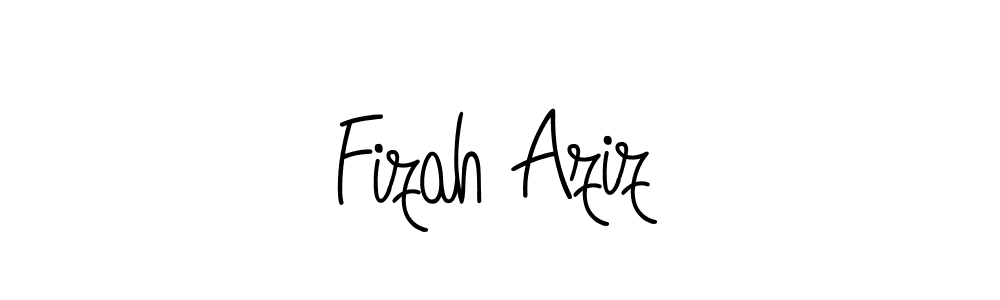 Use a signature maker to create a handwritten signature online. With this signature software, you can design (Angelique-Rose-font-FFP) your own signature for name Fizah Aziz. Fizah Aziz signature style 5 images and pictures png