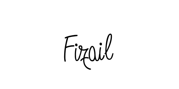 You should practise on your own different ways (Angelique-Rose-font-FFP) to write your name (Fizail) in signature. don't let someone else do it for you. Fizail signature style 5 images and pictures png