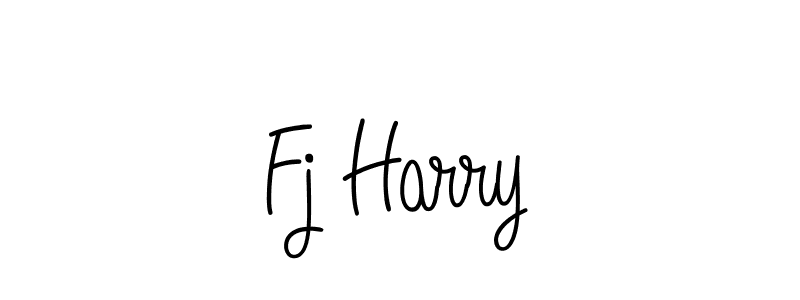 How to Draw Fj Harry signature style? Angelique-Rose-font-FFP is a latest design signature styles for name Fj Harry. Fj Harry signature style 5 images and pictures png