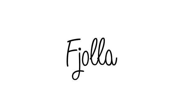 How to make Fjolla name signature. Use Angelique-Rose-font-FFP style for creating short signs online. This is the latest handwritten sign. Fjolla signature style 5 images and pictures png