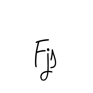 Fjs stylish signature style. Best Handwritten Sign (Angelique-Rose-font-FFP) for my name. Handwritten Signature Collection Ideas for my name Fjs. Fjs signature style 5 images and pictures png