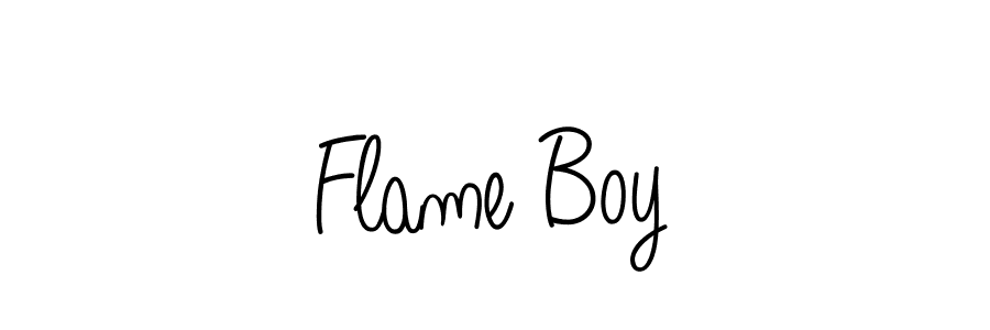 Flame Boy stylish signature style. Best Handwritten Sign (Angelique-Rose-font-FFP) for my name. Handwritten Signature Collection Ideas for my name Flame Boy. Flame Boy signature style 5 images and pictures png