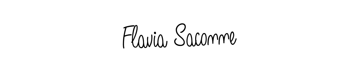 Make a beautiful signature design for name Flavia Saconne. With this signature (Angelique-Rose-font-FFP) style, you can create a handwritten signature for free. Flavia Saconne signature style 5 images and pictures png