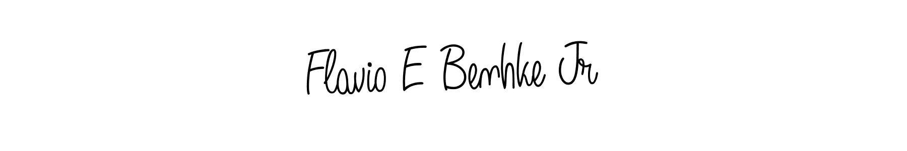 How to make Flavio E Benhke Jr name signature. Use Angelique-Rose-font-FFP style for creating short signs online. This is the latest handwritten sign. Flavio E Benhke Jr signature style 5 images and pictures png