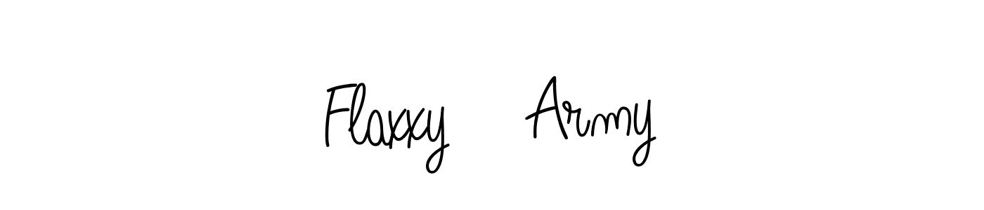Design your own signature with our free online signature maker. With this signature software, you can create a handwritten (Angelique-Rose-font-FFP) signature for name Flaxxy    Army. Flaxxy    Army signature style 5 images and pictures png