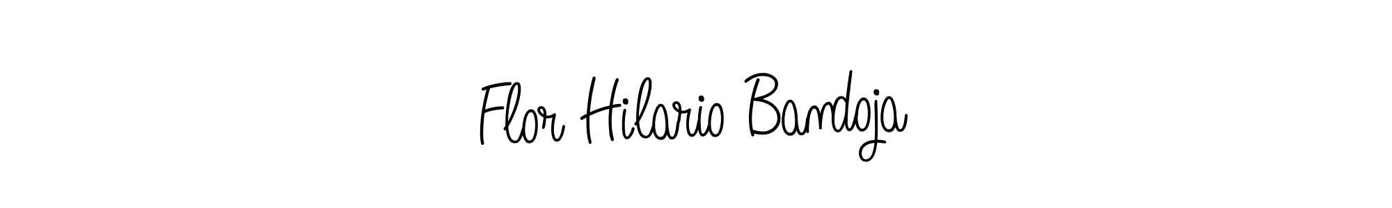 How to make Flor Hilario Bandoja name signature. Use Angelique-Rose-font-FFP style for creating short signs online. This is the latest handwritten sign. Flor Hilario Bandoja signature style 5 images and pictures png