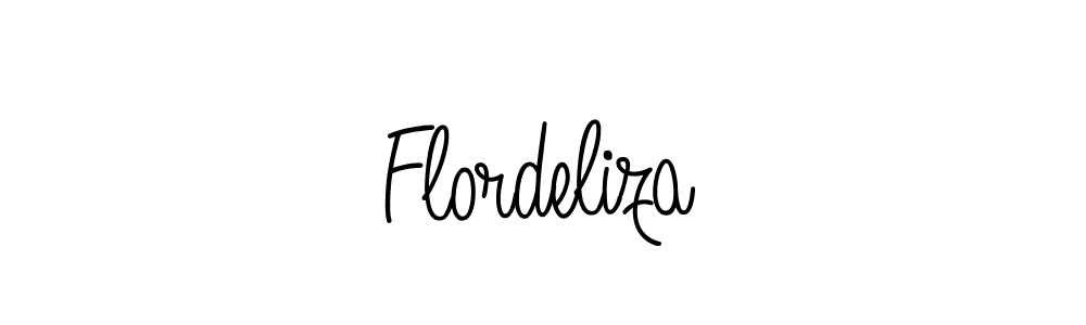 Flordeliza stylish signature style. Best Handwritten Sign (Angelique-Rose-font-FFP) for my name. Handwritten Signature Collection Ideas for my name Flordeliza. Flordeliza signature style 5 images and pictures png