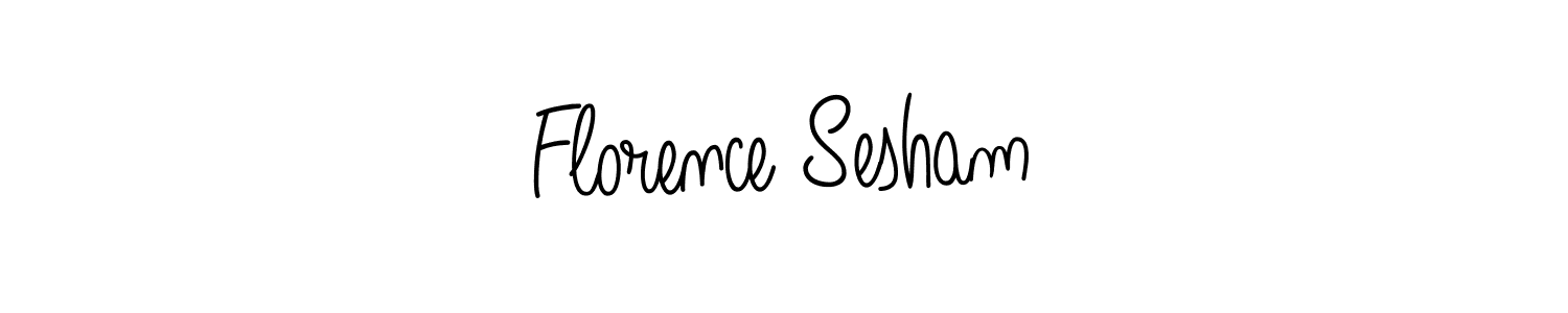 You should practise on your own different ways (Angelique-Rose-font-FFP) to write your name (Florence Sesham) in signature. don't let someone else do it for you. Florence Sesham signature style 5 images and pictures png