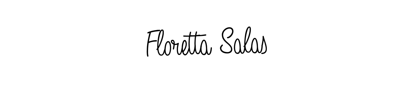 You should practise on your own different ways (Angelique-Rose-font-FFP) to write your name (Floretta Salas) in signature. don't let someone else do it for you. Floretta Salas signature style 5 images and pictures png