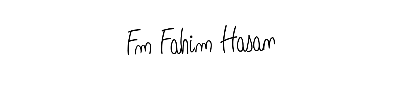 You should practise on your own different ways (Angelique-Rose-font-FFP) to write your name (Fm Fahim Hasan) in signature. don't let someone else do it for you. Fm Fahim Hasan signature style 5 images and pictures png