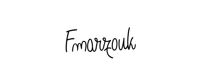 How to make Fmarzouk name signature. Use Angelique-Rose-font-FFP style for creating short signs online. This is the latest handwritten sign. Fmarzouk signature style 5 images and pictures png