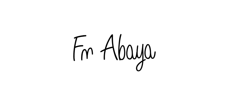 You should practise on your own different ways (Angelique-Rose-font-FFP) to write your name (Fn Abaya) in signature. don't let someone else do it for you. Fn Abaya signature style 5 images and pictures png