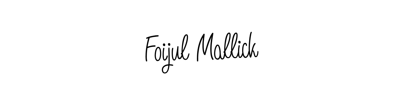 How to make Foijul Mallick name signature. Use Angelique-Rose-font-FFP style for creating short signs online. This is the latest handwritten sign. Foijul Mallick signature style 5 images and pictures png