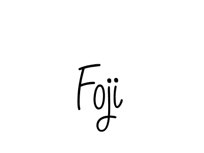 Make a beautiful signature design for name Foji. With this signature (Angelique-Rose-font-FFP) style, you can create a handwritten signature for free. Foji signature style 5 images and pictures png