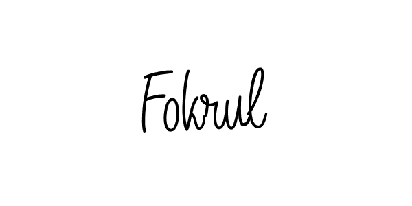 The best way (Angelique-Rose-font-FFP) to make a short signature is to pick only two or three words in your name. The name Fokrul include a total of six letters. For converting this name. Fokrul signature style 5 images and pictures png