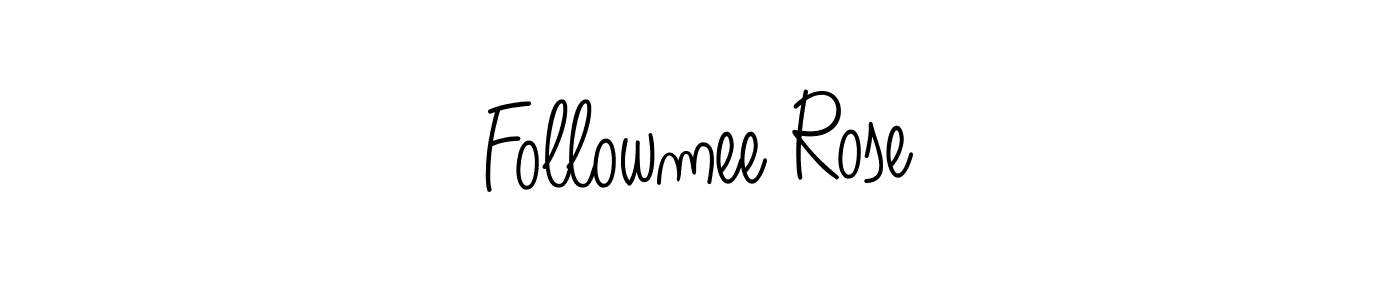 Use a signature maker to create a handwritten signature online. With this signature software, you can design (Angelique-Rose-font-FFP) your own signature for name Followmee Rose. Followmee Rose signature style 5 images and pictures png