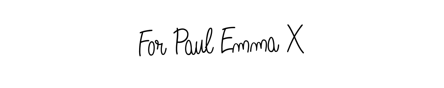 Use a signature maker to create a handwritten signature online. With this signature software, you can design (Angelique-Rose-font-FFP) your own signature for name For Paul Emma X. For Paul Emma X signature style 5 images and pictures png