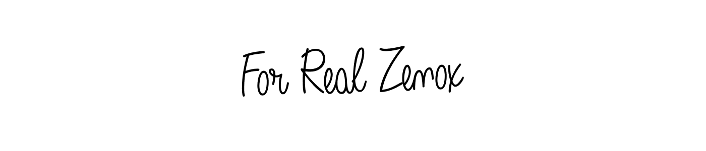 Use a signature maker to create a handwritten signature online. With this signature software, you can design (Angelique-Rose-font-FFP) your own signature for name For Real Zenox. For Real Zenox signature style 5 images and pictures png