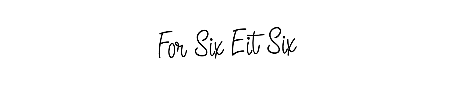 How to Draw For Six Eit Six signature style? Angelique-Rose-font-FFP is a latest design signature styles for name For Six Eit Six. For Six Eit Six signature style 5 images and pictures png