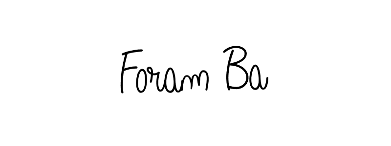 if you are searching for the best signature style for your name Foram Ba. so please give up your signature search. here we have designed multiple signature styles  using Angelique-Rose-font-FFP. Foram Ba signature style 5 images and pictures png