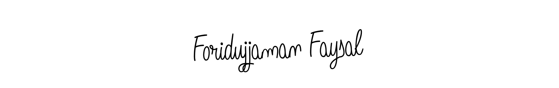 Make a beautiful signature design for name Foridujjaman Faysal. With this signature (Angelique-Rose-font-FFP) style, you can create a handwritten signature for free. Foridujjaman Faysal signature style 5 images and pictures png