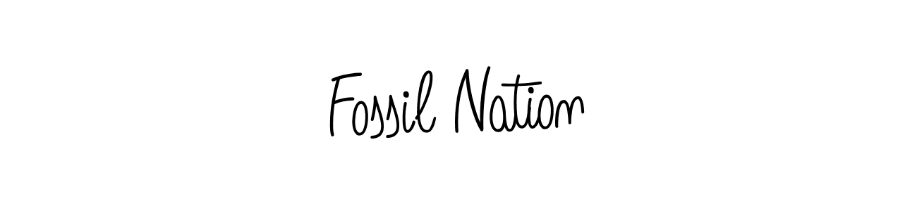 Use a signature maker to create a handwritten signature online. With this signature software, you can design (Angelique-Rose-font-FFP) your own signature for name Fossil Nation. Fossil Nation signature style 5 images and pictures png