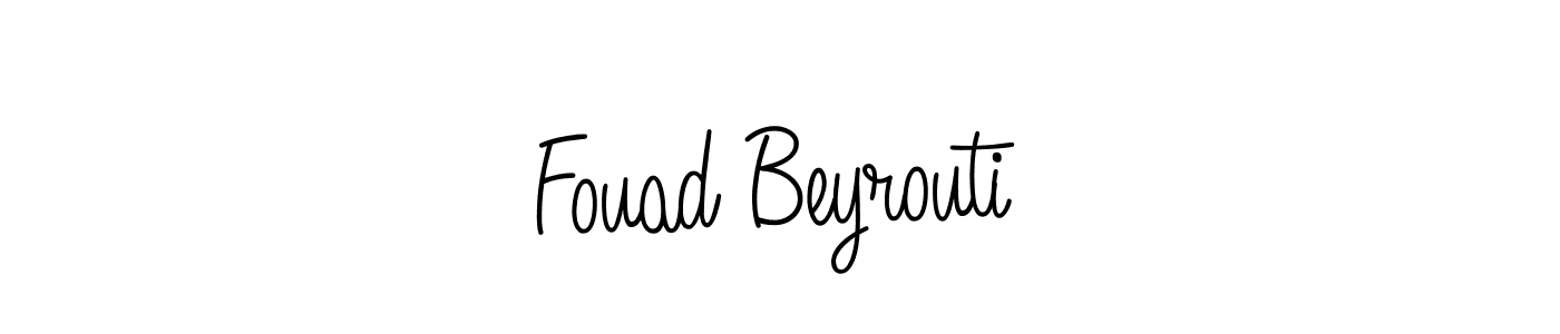 The best way (Angelique-Rose-font-FFP) to make a short signature is to pick only two or three words in your name. The name Fouad Beyrouti include a total of six letters. For converting this name. Fouad Beyrouti signature style 5 images and pictures png