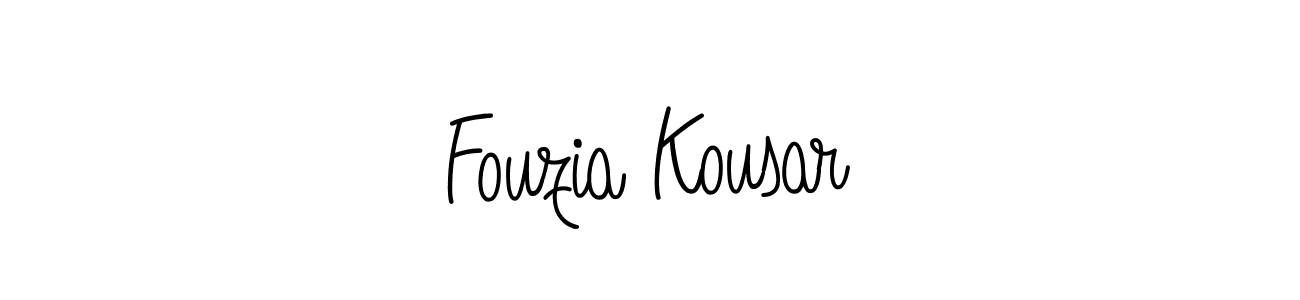 Use a signature maker to create a handwritten signature online. With this signature software, you can design (Angelique-Rose-font-FFP) your own signature for name Fouzia Kousar. Fouzia Kousar signature style 5 images and pictures png