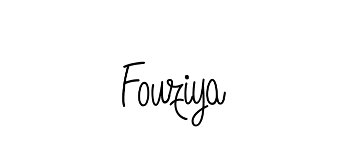 Fouziya stylish signature style. Best Handwritten Sign (Angelique-Rose-font-FFP) for my name. Handwritten Signature Collection Ideas for my name Fouziya. Fouziya signature style 5 images and pictures png