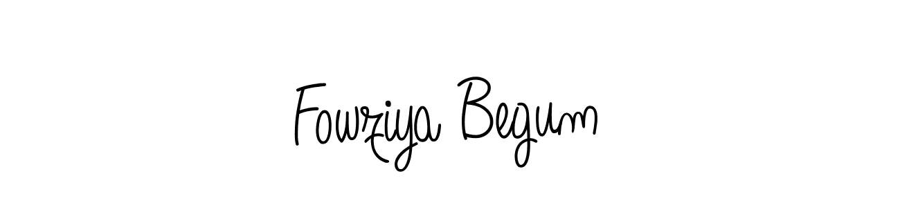 Design your own signature with our free online signature maker. With this signature software, you can create a handwritten (Angelique-Rose-font-FFP) signature for name Fowziya Begum. Fowziya Begum signature style 5 images and pictures png