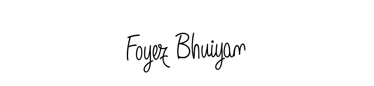 Use a signature maker to create a handwritten signature online. With this signature software, you can design (Angelique-Rose-font-FFP) your own signature for name Foyez Bhuiyan. Foyez Bhuiyan signature style 5 images and pictures png