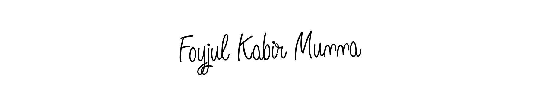 Create a beautiful signature design for name Foyjul Kabir Munna. With this signature (Angelique-Rose-font-FFP) fonts, you can make a handwritten signature for free. Foyjul Kabir Munna signature style 5 images and pictures png