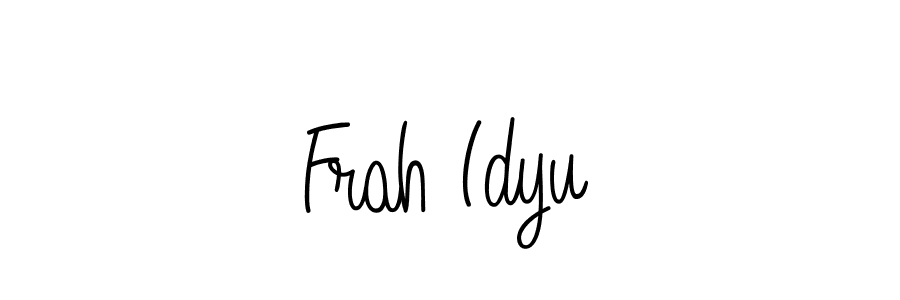 The best way (Angelique-Rose-font-FFP) to make a short signature is to pick only two or three words in your name. The name Frah Idyu include a total of six letters. For converting this name. Frah Idyu signature style 5 images and pictures png