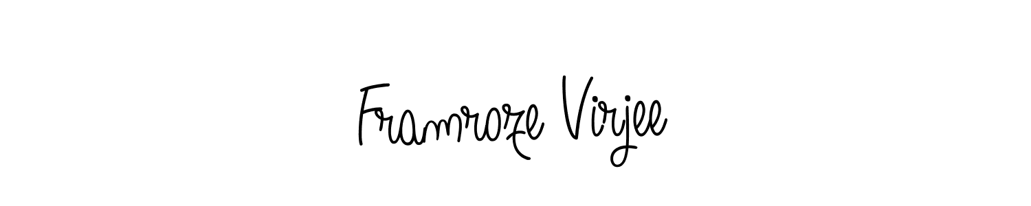 How to Draw Framroze Virjee signature style? Angelique-Rose-font-FFP is a latest design signature styles for name Framroze Virjee. Framroze Virjee signature style 5 images and pictures png