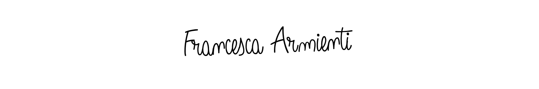 Make a beautiful signature design for name Francesca Armienti. With this signature (Angelique-Rose-font-FFP) style, you can create a handwritten signature for free. Francesca Armienti signature style 5 images and pictures png