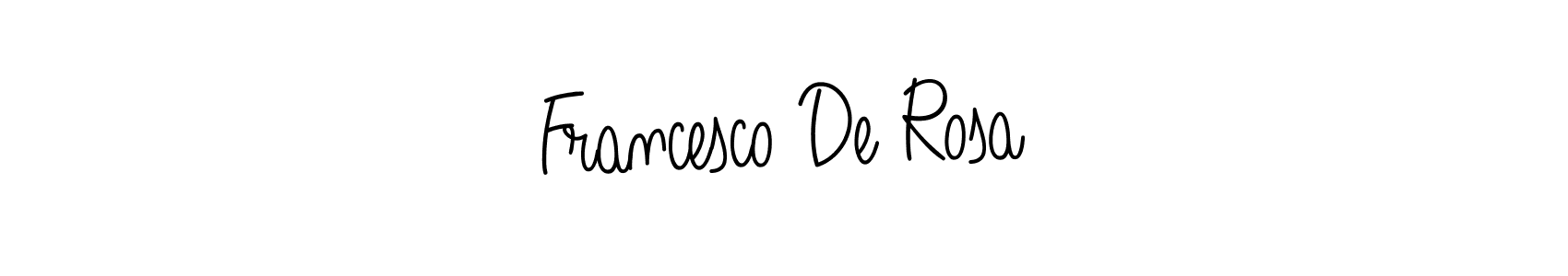 The best way (Angelique-Rose-font-FFP) to make a short signature is to pick only two or three words in your name. The name Francesco De Rosa include a total of six letters. For converting this name. Francesco De Rosa signature style 5 images and pictures png