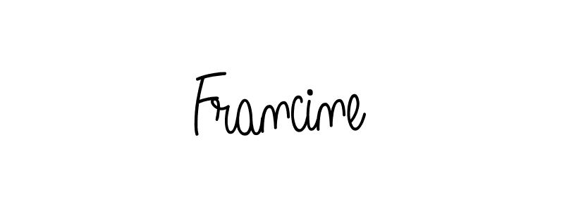 Design your own signature with our free online signature maker. With this signature software, you can create a handwritten (Angelique-Rose-font-FFP) signature for name Francine. Francine signature style 5 images and pictures png