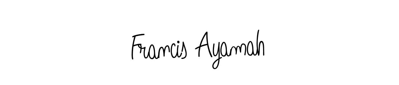 Design your own signature with our free online signature maker. With this signature software, you can create a handwritten (Angelique-Rose-font-FFP) signature for name Francis Ayamah. Francis Ayamah signature style 5 images and pictures png
