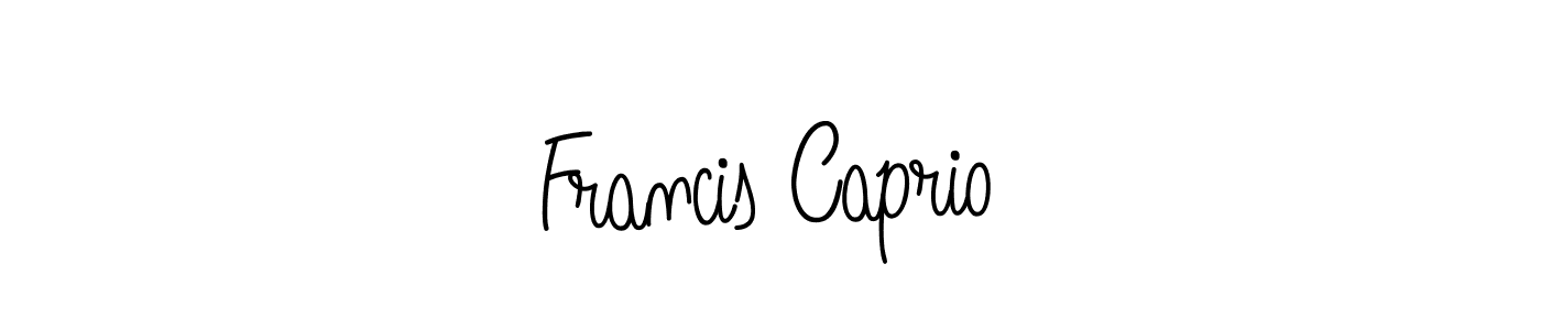 Use a signature maker to create a handwritten signature online. With this signature software, you can design (Angelique-Rose-font-FFP) your own signature for name Francis Caprio. Francis Caprio signature style 5 images and pictures png