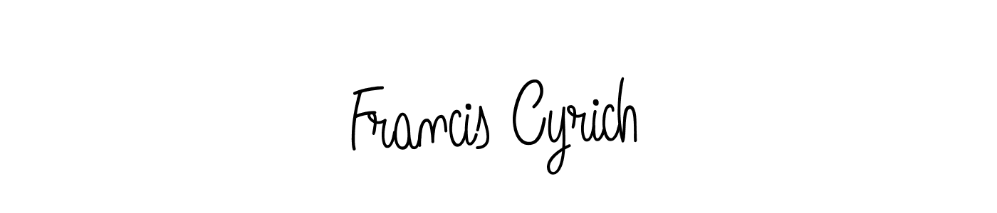 Francis Cyrich stylish signature style. Best Handwritten Sign (Angelique-Rose-font-FFP) for my name. Handwritten Signature Collection Ideas for my name Francis Cyrich. Francis Cyrich signature style 5 images and pictures png
