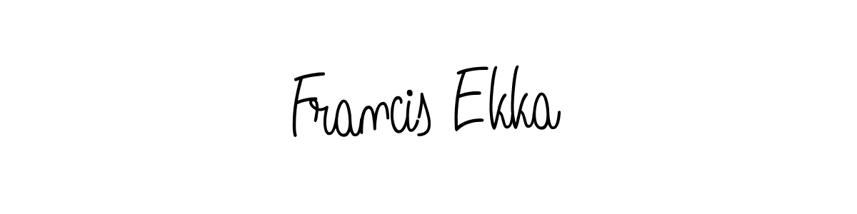 The best way (Angelique-Rose-font-FFP) to make a short signature is to pick only two or three words in your name. The name Francis Ekka include a total of six letters. For converting this name. Francis Ekka signature style 5 images and pictures png