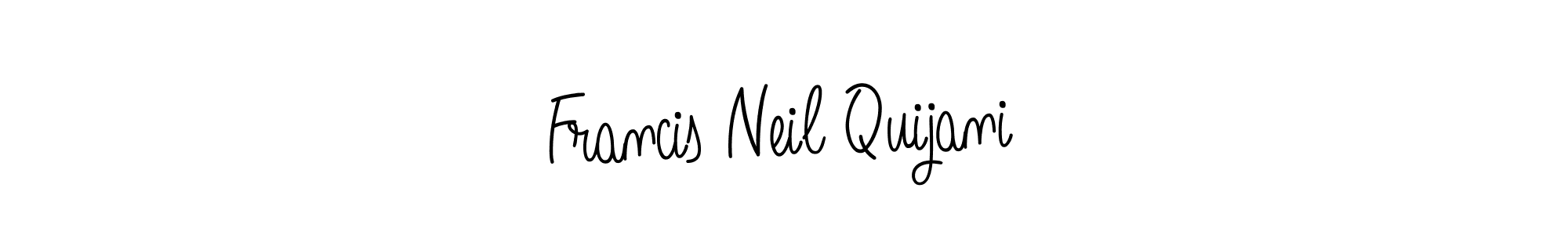 Also we have Francis Neil Quijani name is the best signature style. Create professional handwritten signature collection using Angelique-Rose-font-FFP autograph style. Francis Neil Quijani signature style 5 images and pictures png