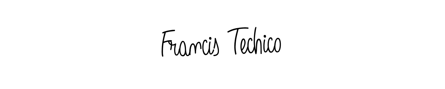 Francis Techico stylish signature style. Best Handwritten Sign (Angelique-Rose-font-FFP) for my name. Handwritten Signature Collection Ideas for my name Francis Techico. Francis Techico signature style 5 images and pictures png