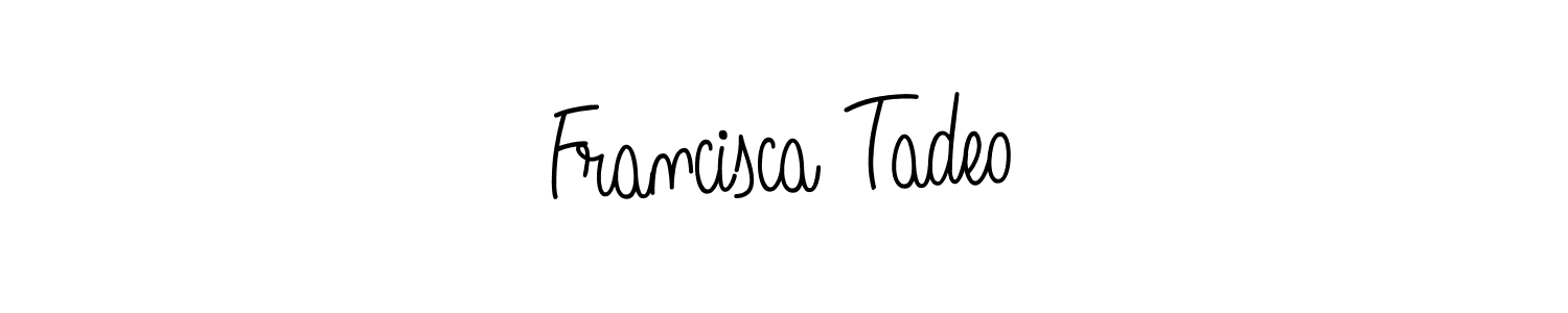 Angelique-Rose-font-FFP is a professional signature style that is perfect for those who want to add a touch of class to their signature. It is also a great choice for those who want to make their signature more unique. Get Francisca Tadeo name to fancy signature for free. Francisca Tadeo signature style 5 images and pictures png