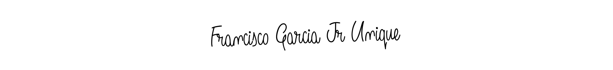 How to Draw Francisco Garcia Jr Unique signature style? Angelique-Rose-font-FFP is a latest design signature styles for name Francisco Garcia Jr Unique. Francisco Garcia Jr Unique signature style 5 images and pictures png