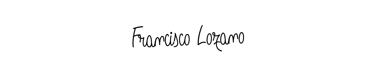 Francisco Lozano stylish signature style. Best Handwritten Sign (Angelique-Rose-font-FFP) for my name. Handwritten Signature Collection Ideas for my name Francisco Lozano. Francisco Lozano signature style 5 images and pictures png