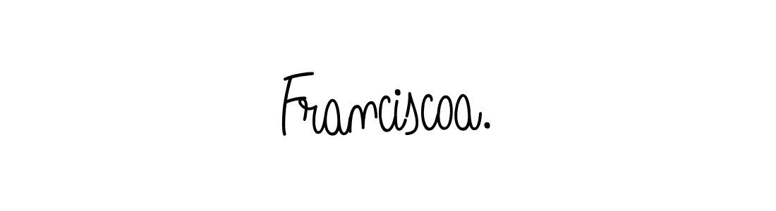 How to make Franciscoa. name signature. Use Angelique-Rose-font-FFP style for creating short signs online. This is the latest handwritten sign. Franciscoa. signature style 5 images and pictures png