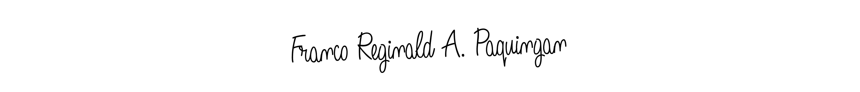 if you are searching for the best signature style for your name Franco Reginald A. Paquingan. so please give up your signature search. here we have designed multiple signature styles  using Angelique-Rose-font-FFP. Franco Reginald A. Paquingan signature style 5 images and pictures png